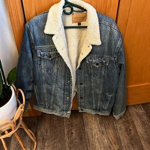 Mens Sherpa lined denim jacket by Lucky Brand